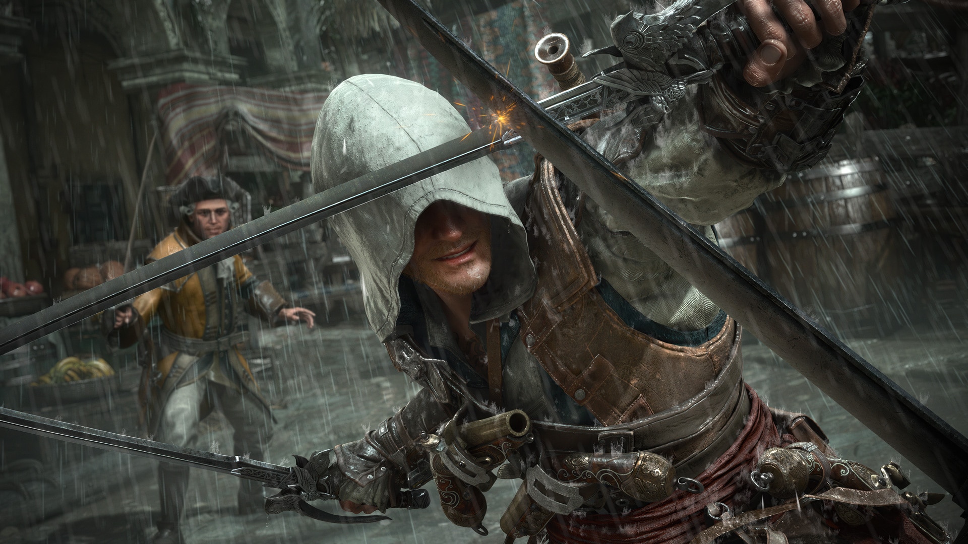 AC Black Flag Resynced stealth gameplay — crouching and assassination